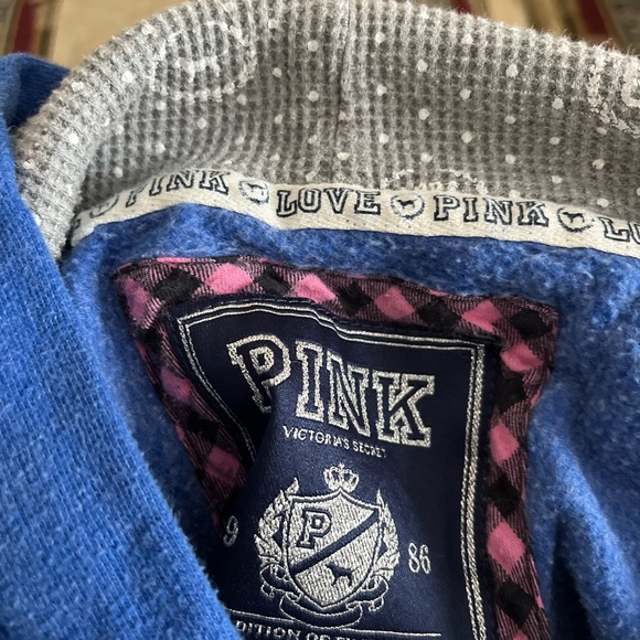 Victorias Secret Pink blue hooded sweatshirt - Picture 8 of 12